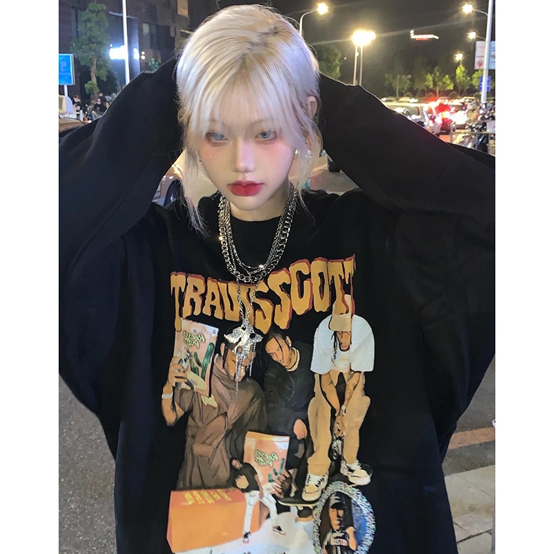 Áo Nỉ Sweater Travisscott, Hoodie Nam Nữ Form Rộng Unisex, chất nỉ Da Cá phù hợp thời tiết Thu Đông [TATO]