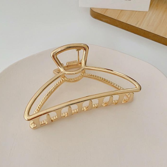 Kẹp Tóc Chất Liệu Kim Loại Kiểu Dáng Hình Học Phong Cách Hàn Quốc