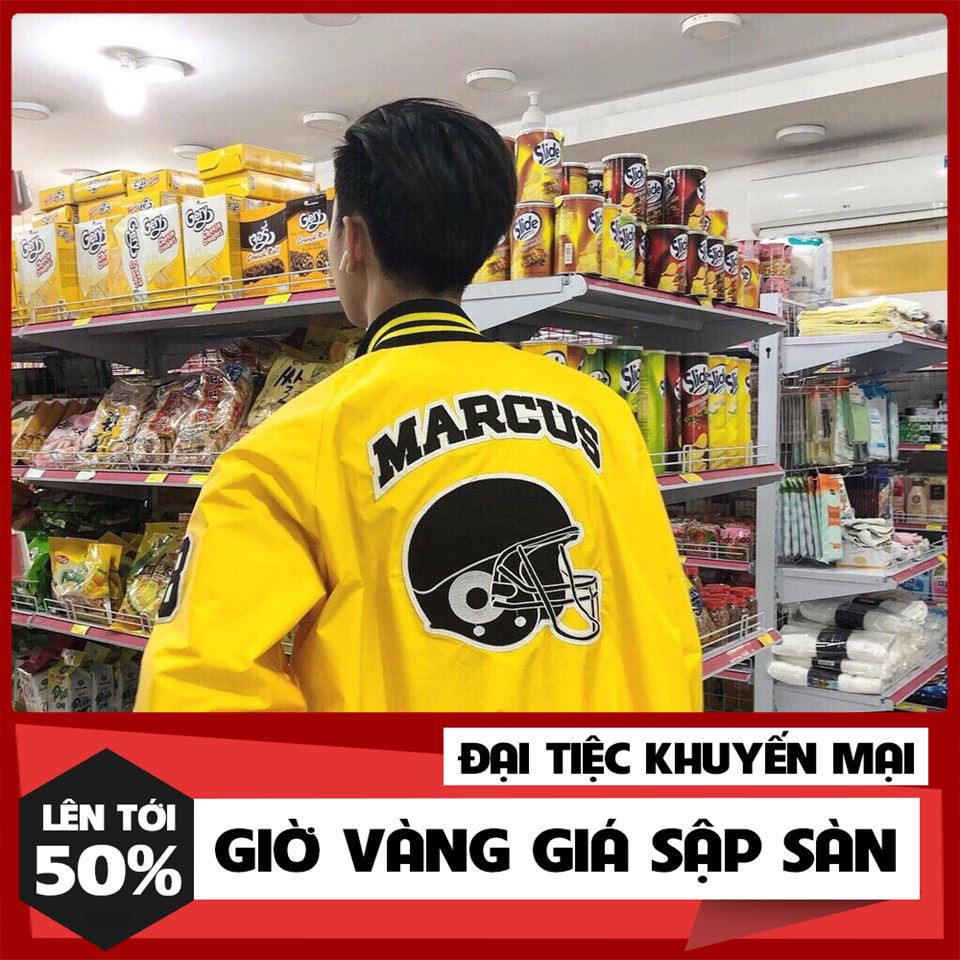 [ Sale Off ] Áo Khoác Dù BOMBER MC MARCUS Vàng Unisex thời trang trẻ em