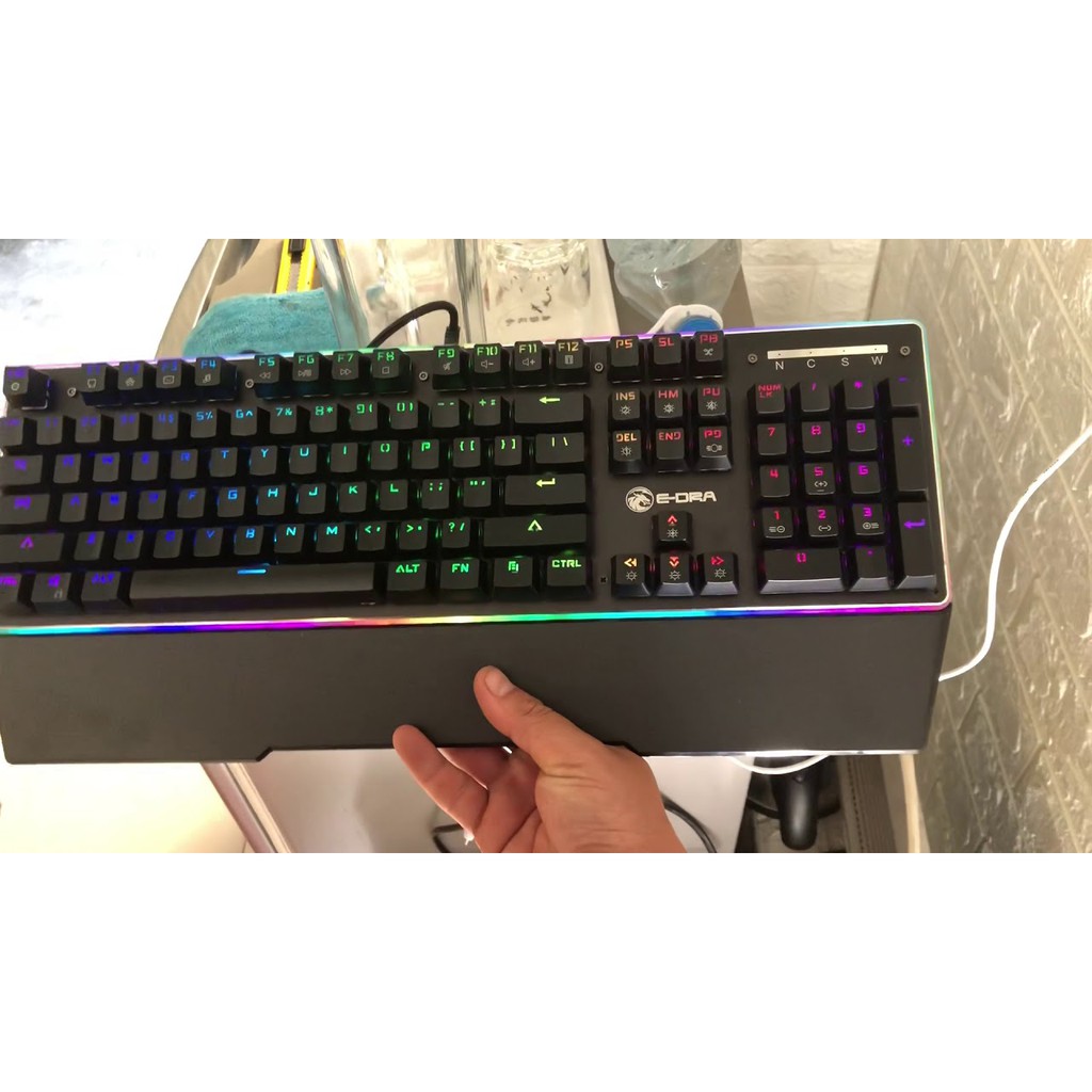 [Hàng Chính Hãng] Bàn phím cơ quang gaming E-Dra EK308 RGB Plus, Bàn phím cơ quang  game E-Dra EK308 RGB Plus