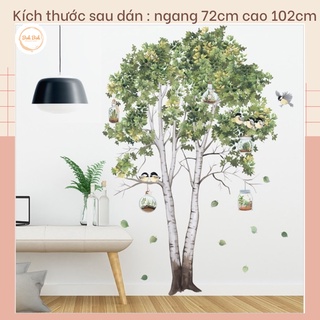 Decal dán tường Cây xoan A66 - Decal dán tường Hàn Quốc