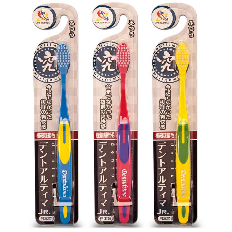 Bàn Chải Đánh Răng Độ Cứng Thông Thường Dentultina JR-TL-M Cán Nhựa  Màu Đỏ (1 Cây)