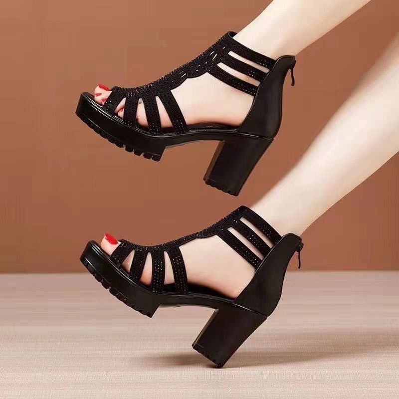 Giày Sandal Cao Gót Da Mềm Đế Dày Vừa Thời Trang Mùa Hè Dành Cho Nữ