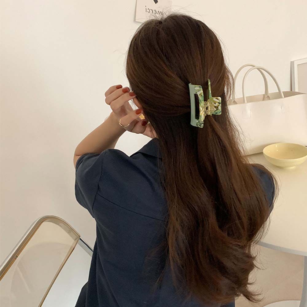 Kẹp tóc họa tiết đá cẩm thạch màu sắc ngọt ngào thiết kế thời trang phong cách Hàn Quốc cho nữ