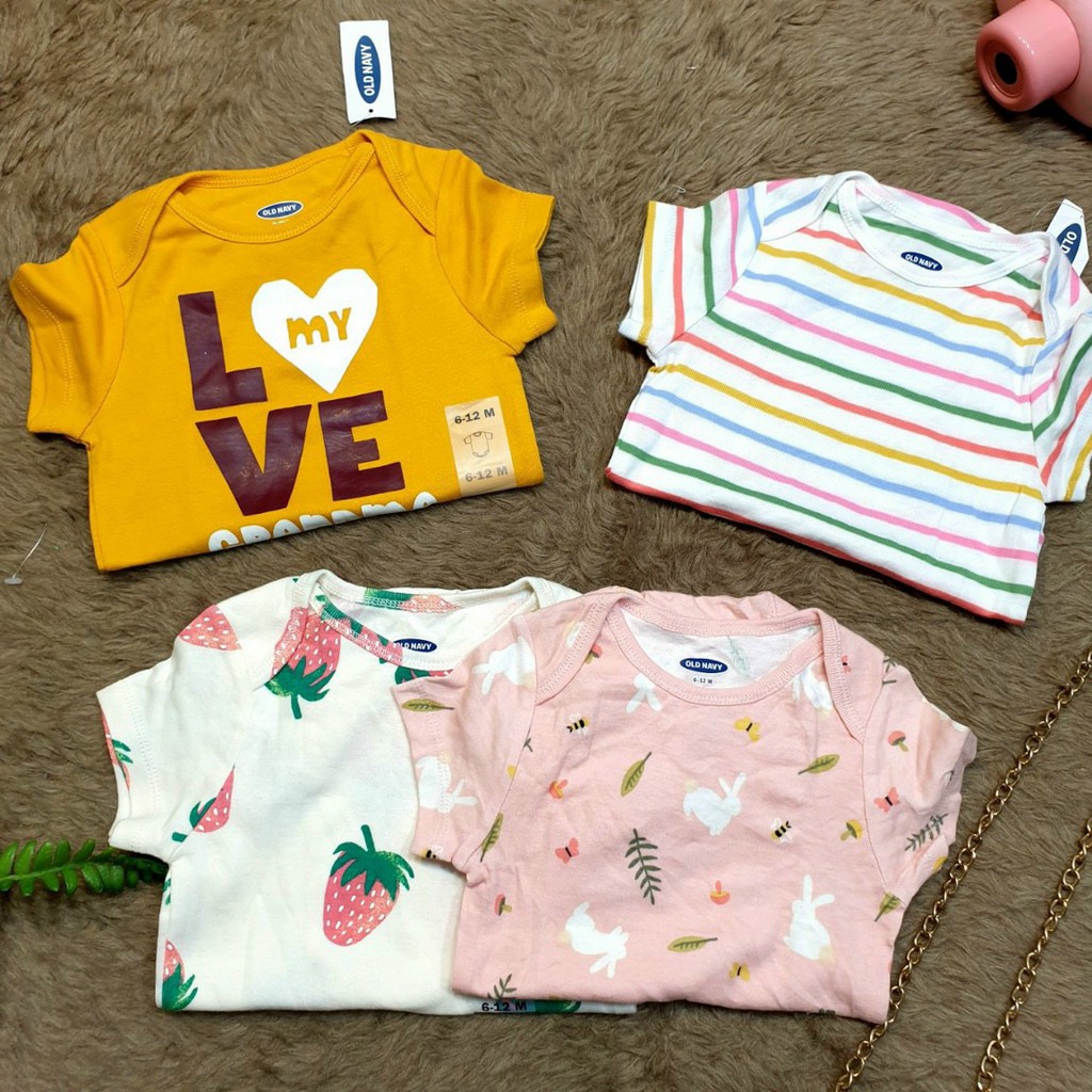 Set 4c body cộc tay sát háng OldNavy 3-24m hàng Cambodia xuất xịn - Nhiều mẫu