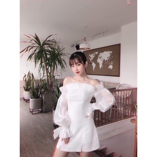 ❤️ Đầm Kiểu Tay Phồng Thắt Nơ ( kèm ảnh thật )