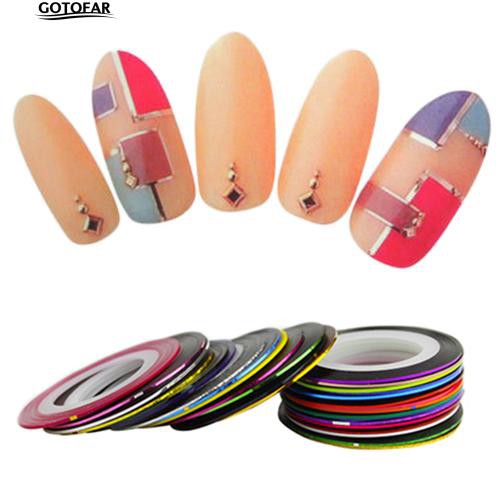 Set 30 cuộn dây dán trang trí móng tay nghệ thuật