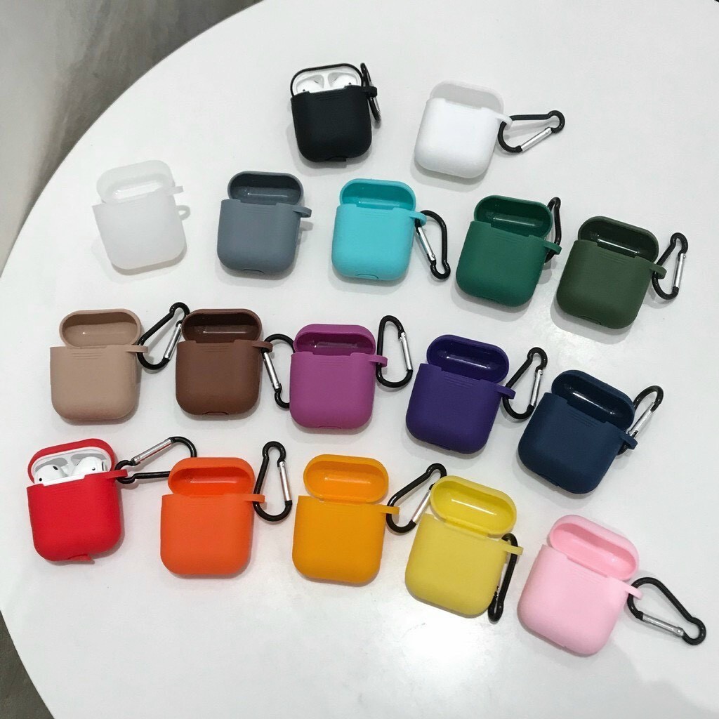 Bao đựng Airpods 2, Airpods Pro chống xước, case Airpods loại trơn nhiều màu