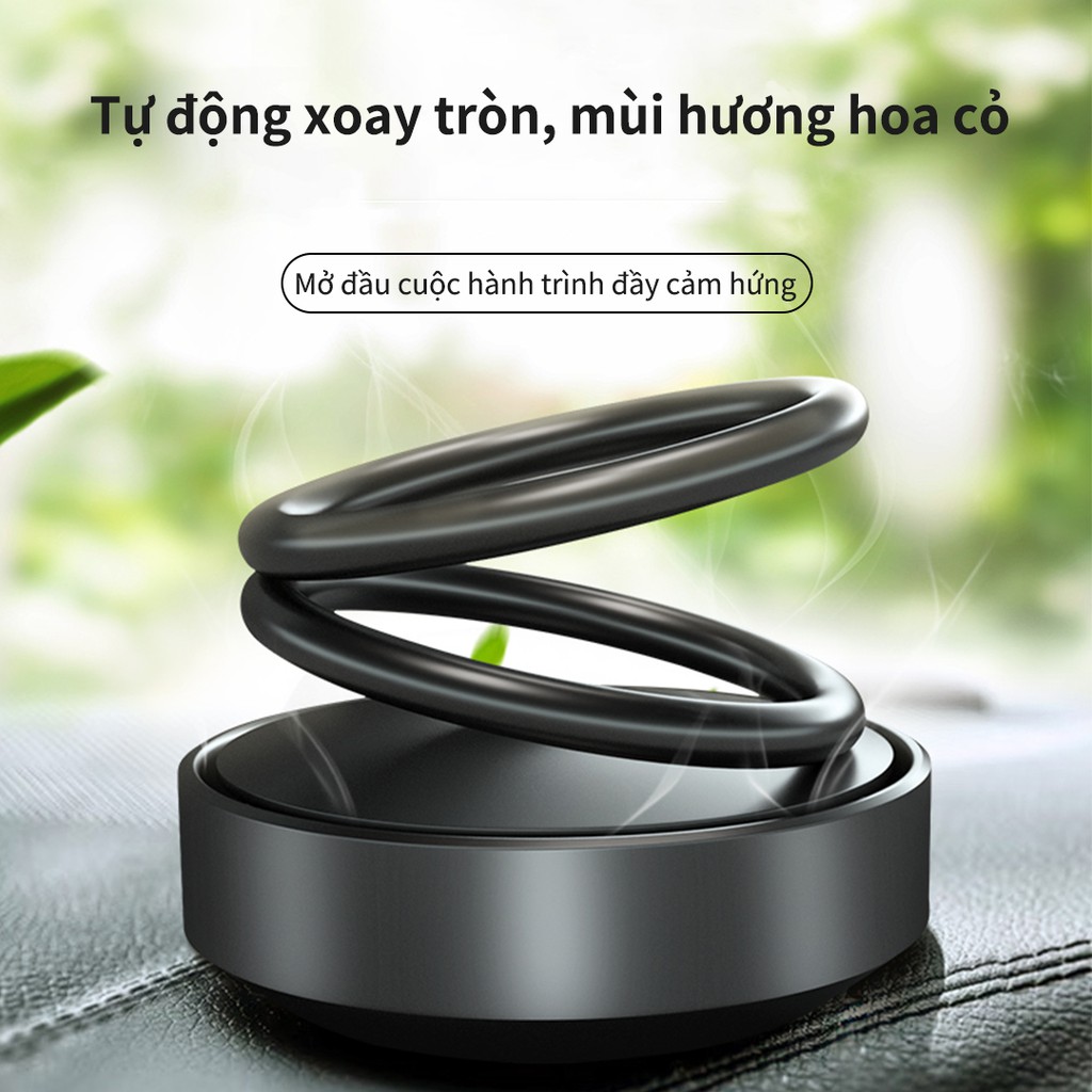 Dụng cụ khử mùi ô tô với miếng hương liệu cao cấp, thiết kế vòng xoay khếch tán mùi hương tự động - Home and Garden