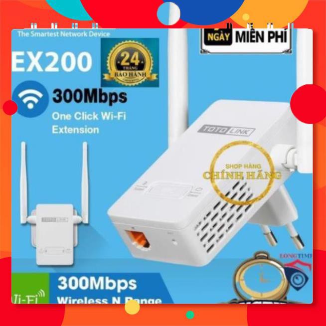 (giá khai trương) Bộ Kích Sóng Wifi Repeater 300Mbps Totolink EX200 - Hàng Chính Hãng