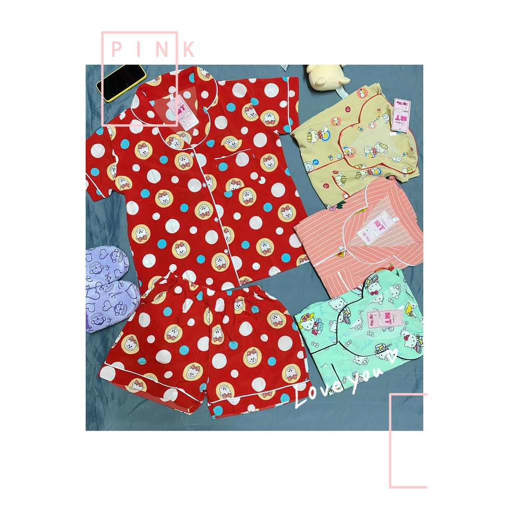 ⛔️[SALE SIÊU HOT] ⛔️ Bộ ngủ pijama chất vải lụa satin cao cấp ( tay cộc, quần cộc ). Hàng VNXK