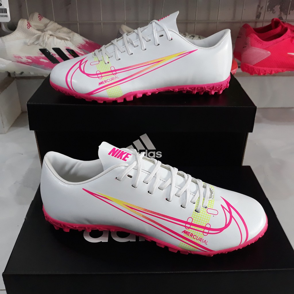 Giày Đá Bóng Mercurial Vapor 13 Academy MDS003 Trắng Đen Đế TF