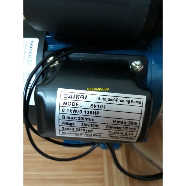 Máy bơm tăng áp cho máy giặt, bình nóng lạnh siêu mini Shirai SK101 Hàng chính hãng