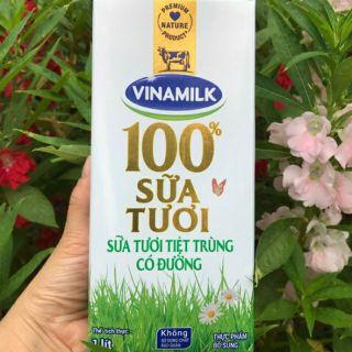 Sữa Tươi Tiệt Trùng Vinamilk Có Đường Hộp 1L.