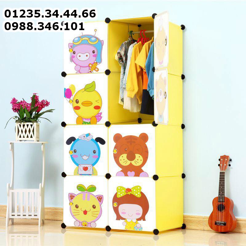 Tủ nhựa ghép 8 ô