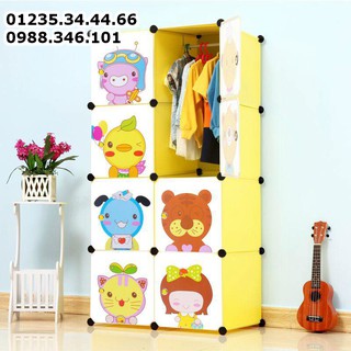 Tủ nhựa ghép 8 ô