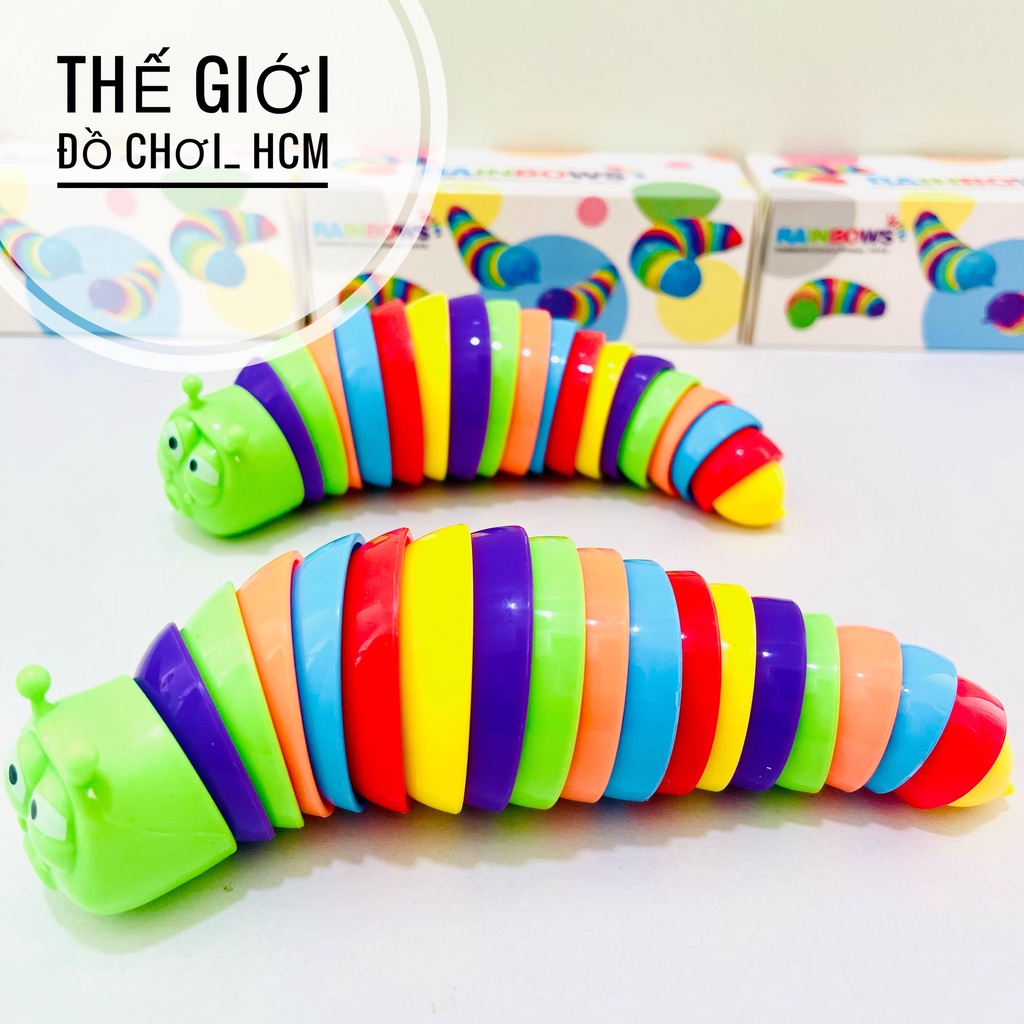 [HOT] Đồ Chơi Sâu Tiktok Con Sâu Vui Nhộn Nhiều Màu Ngộ Nghĩnh Xoay 360 Đồ Chơi Hot Tiktok Xả Stress