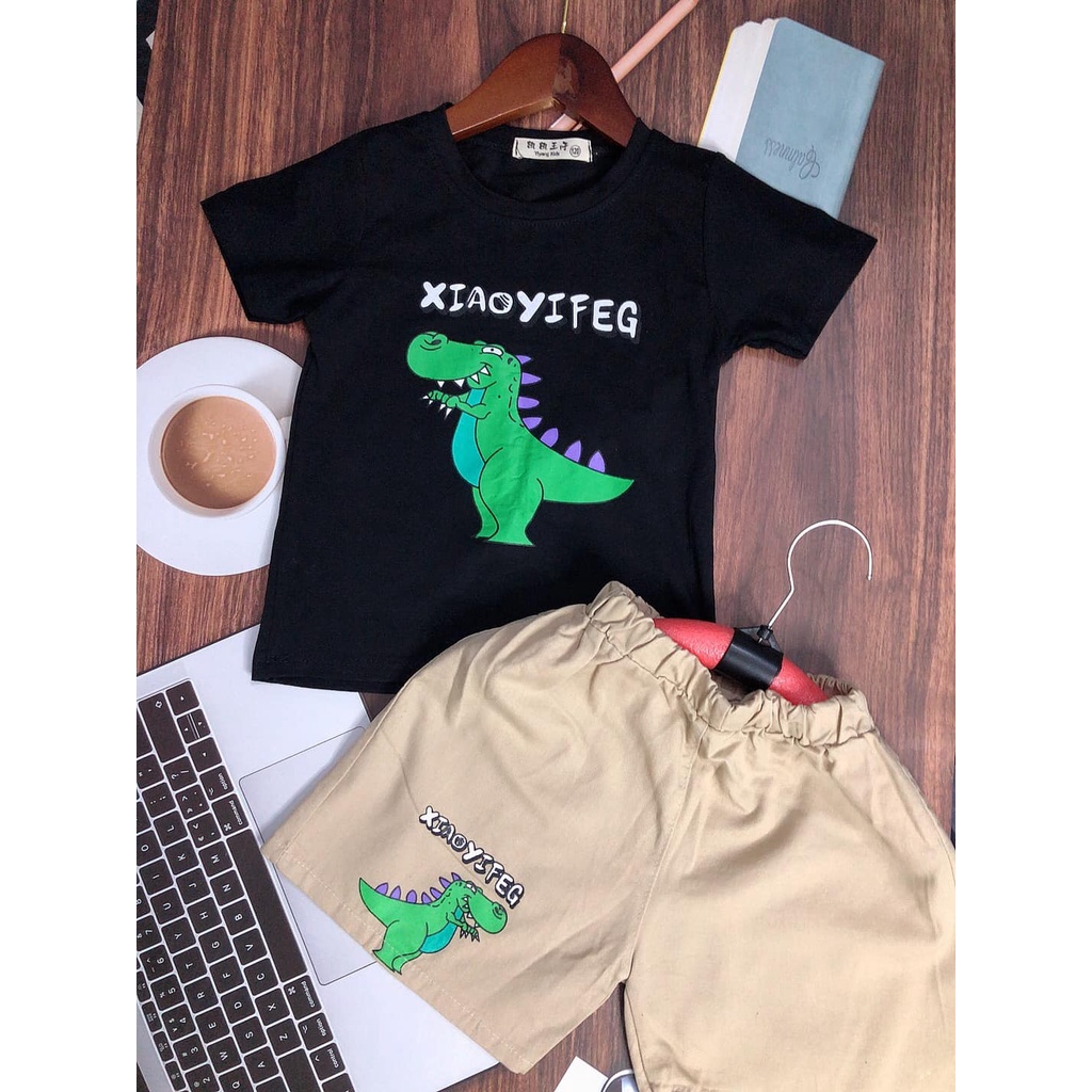 [XẢ HÀNG] Bộ Quần Áo Bé Trai - Quần Jean Co Giãn Hoạ Tiết Gấu Cute - Hàng Quảng Châu Cao Cấp