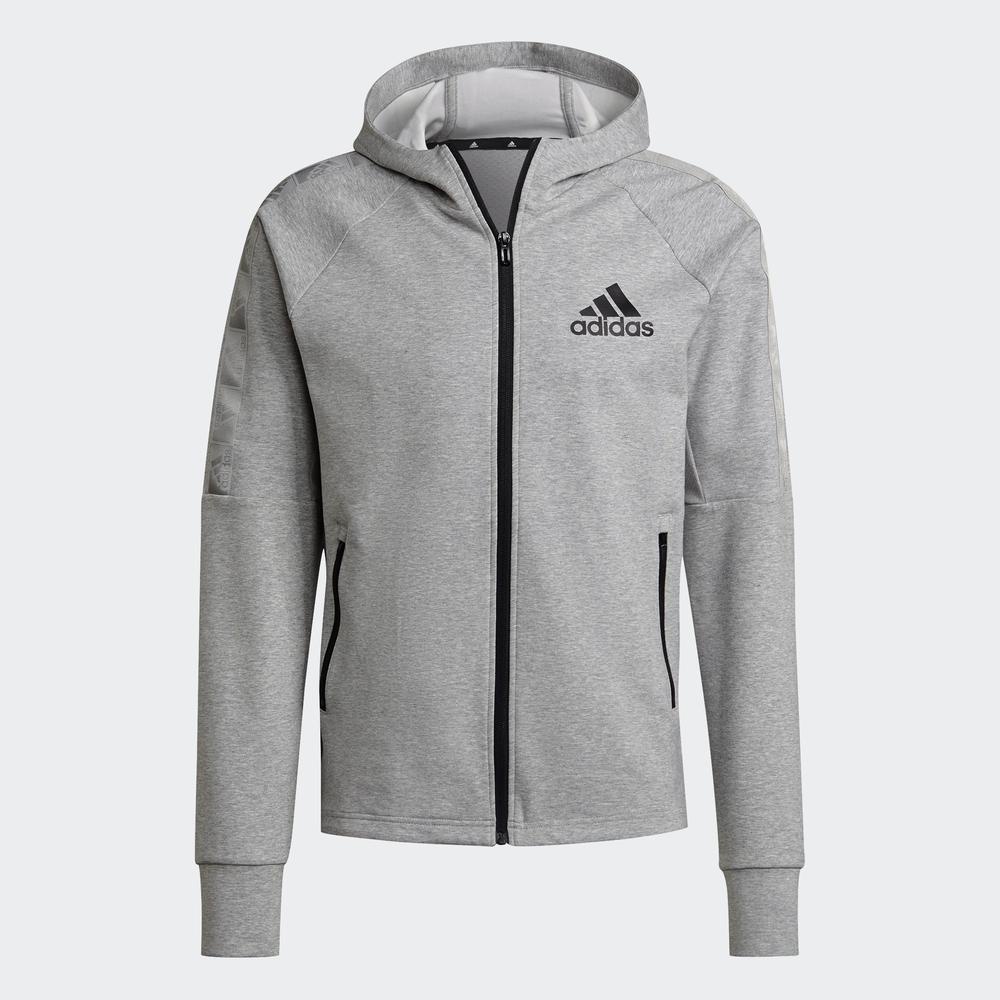 adidas TRAINING AEROREADY Designed to Move Sport Motion Logo Hoodie Nam Màu xám H28797