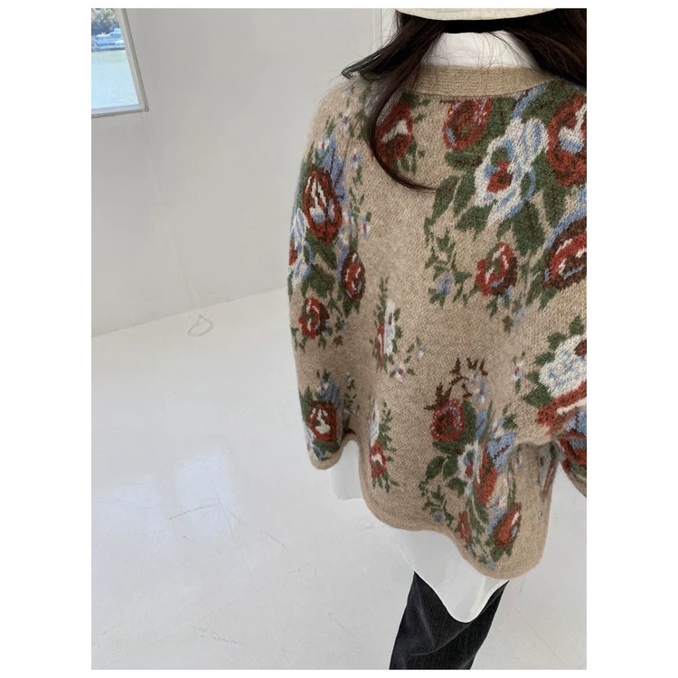 Áo khoác cardigan dệt kim thời trang phong cách thu đông Hàn Quốc