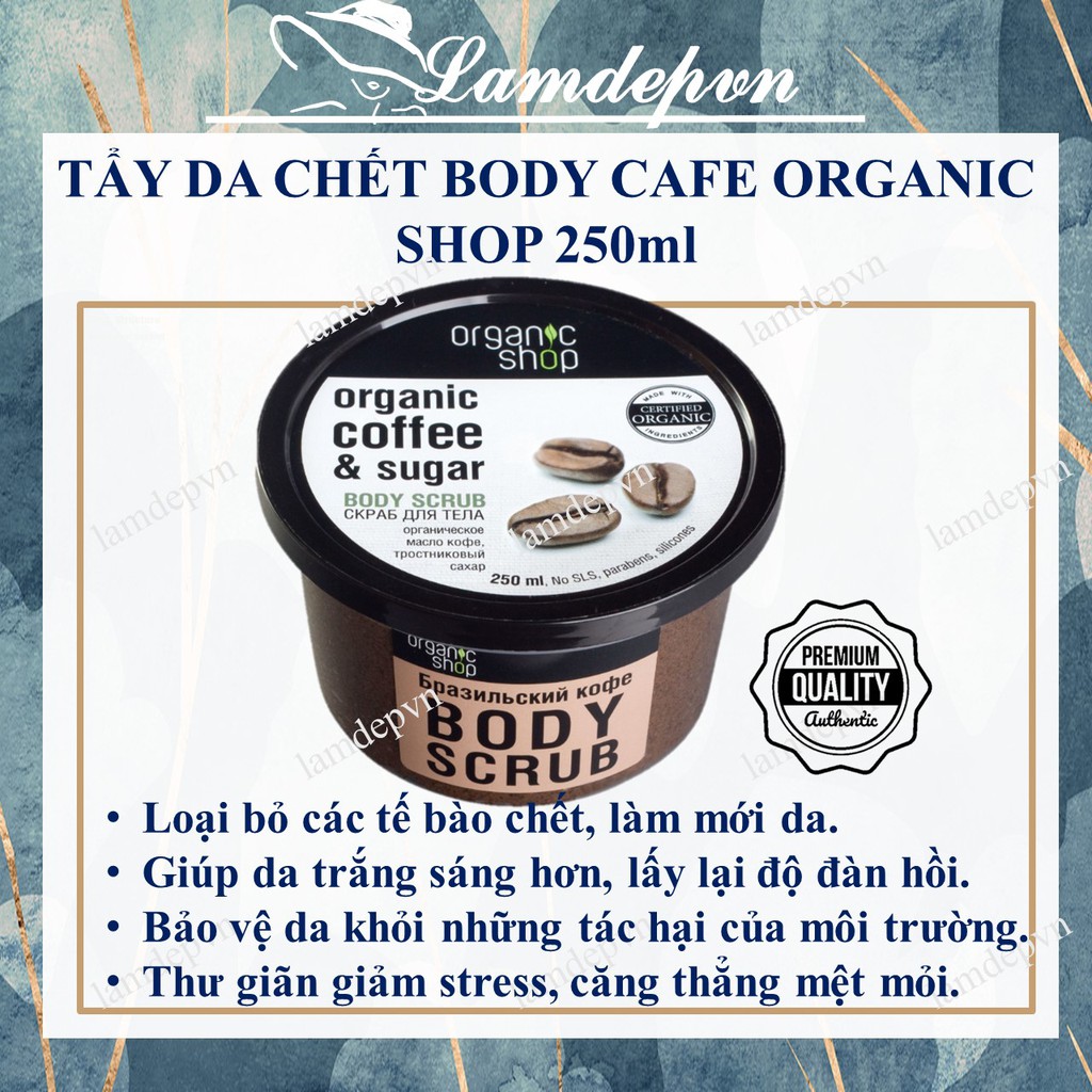 Tẩy Tế Bào Chết Toàn Thân Organic Coffee &amp; Sugar Body Scrub