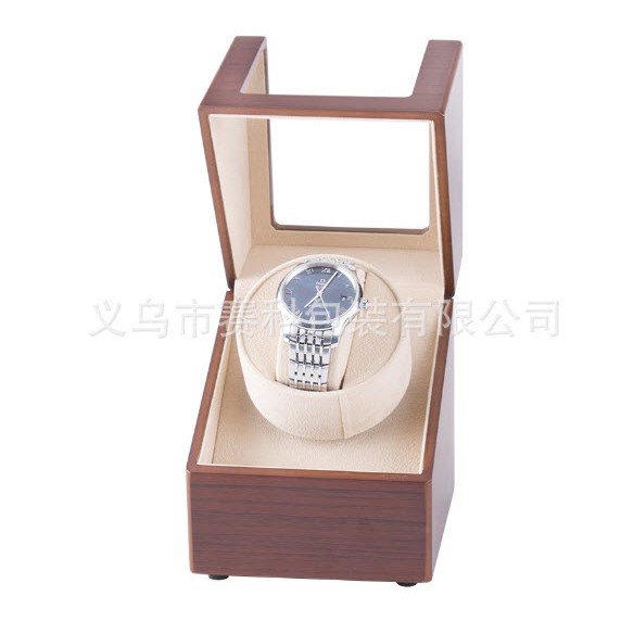 Hộp Lắc Đồng Hồ Cơ 1 Xoay Gỗ Nâu