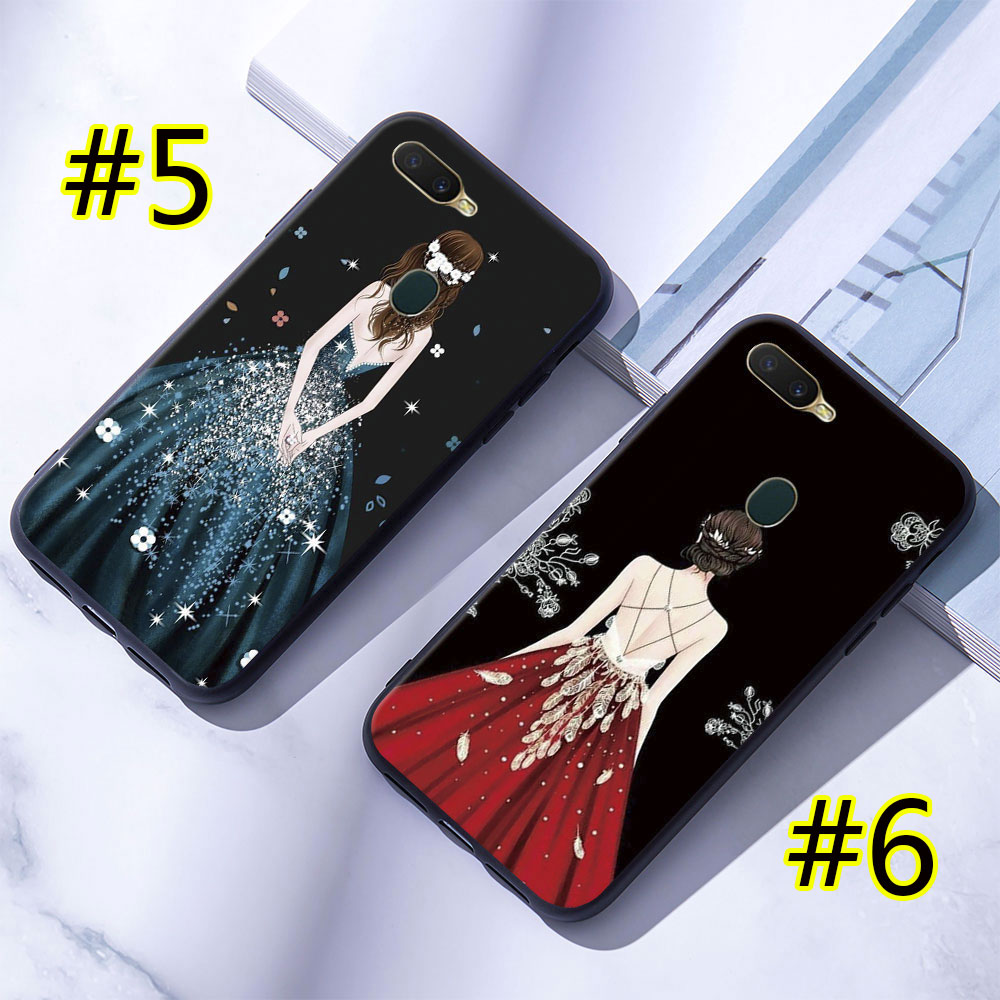 Ốp điện thoại silicon mềm in hình cô gái cho Oppo A3 A3S A5 A5S A7 A12 A12E
