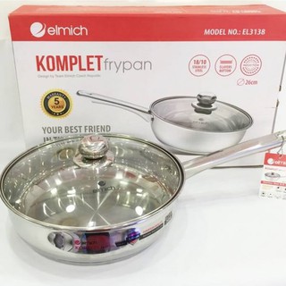 Chảo 5 đáy Elmich inox 304 Komplet El3138/ El3139 2353138, 2353139 26cm, 28cm