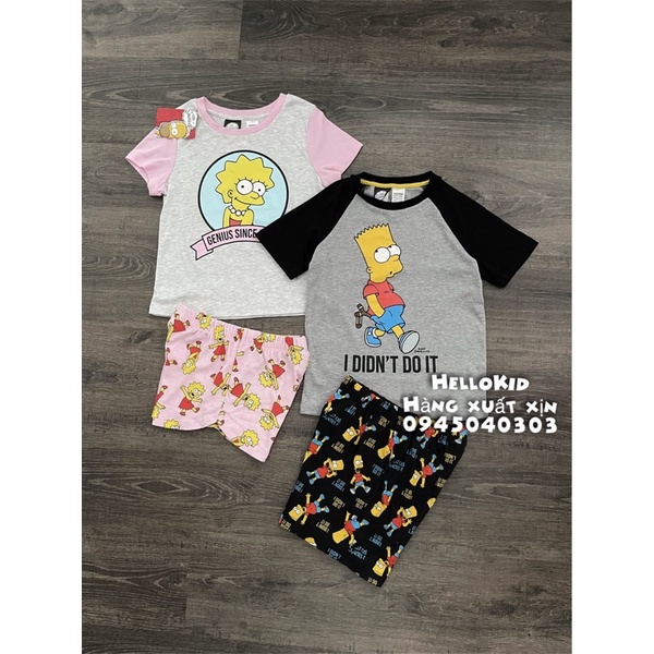 B99 - Bộ thun cộc gia đình simpson