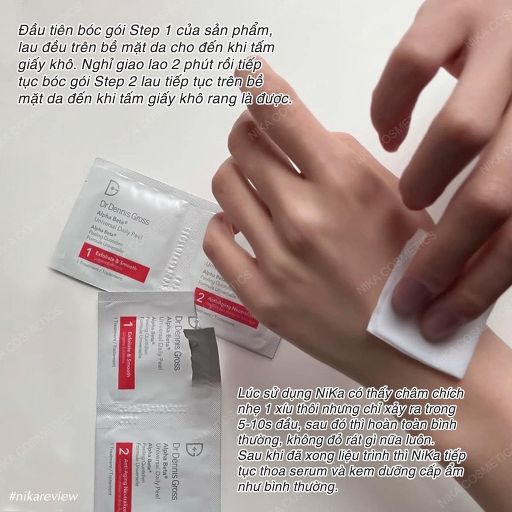 Miếng pad peel da Dr Dennis Gross Alpha Beta Extra Strength Daily Peel tách hộp lẻ [Nika Story]