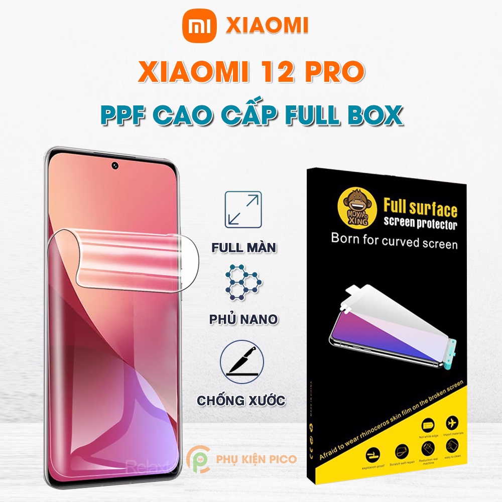 Dán màn hình Xiaomi 12 Pro / Mi 13 Pro full màn hình trong suốt PPF chính hãng Moxiao Xing - Dán dẻo Xiaomi Mi 12 Pro