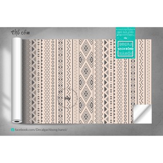 DECAL TRANG TRÍ TẾT HOA VĂN THỔ CẨM