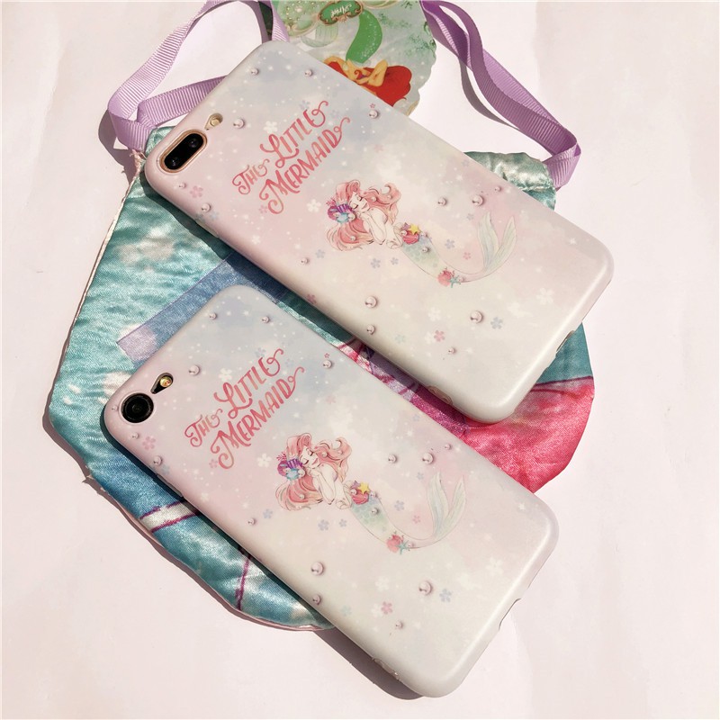 Ốp Điện Thoại Hình Công Chúa Nàng Tiên Cá Xinh Xắn Dành Cho Iphone 7 Plus 8 | BigBuy360 - bigbuy360.vn