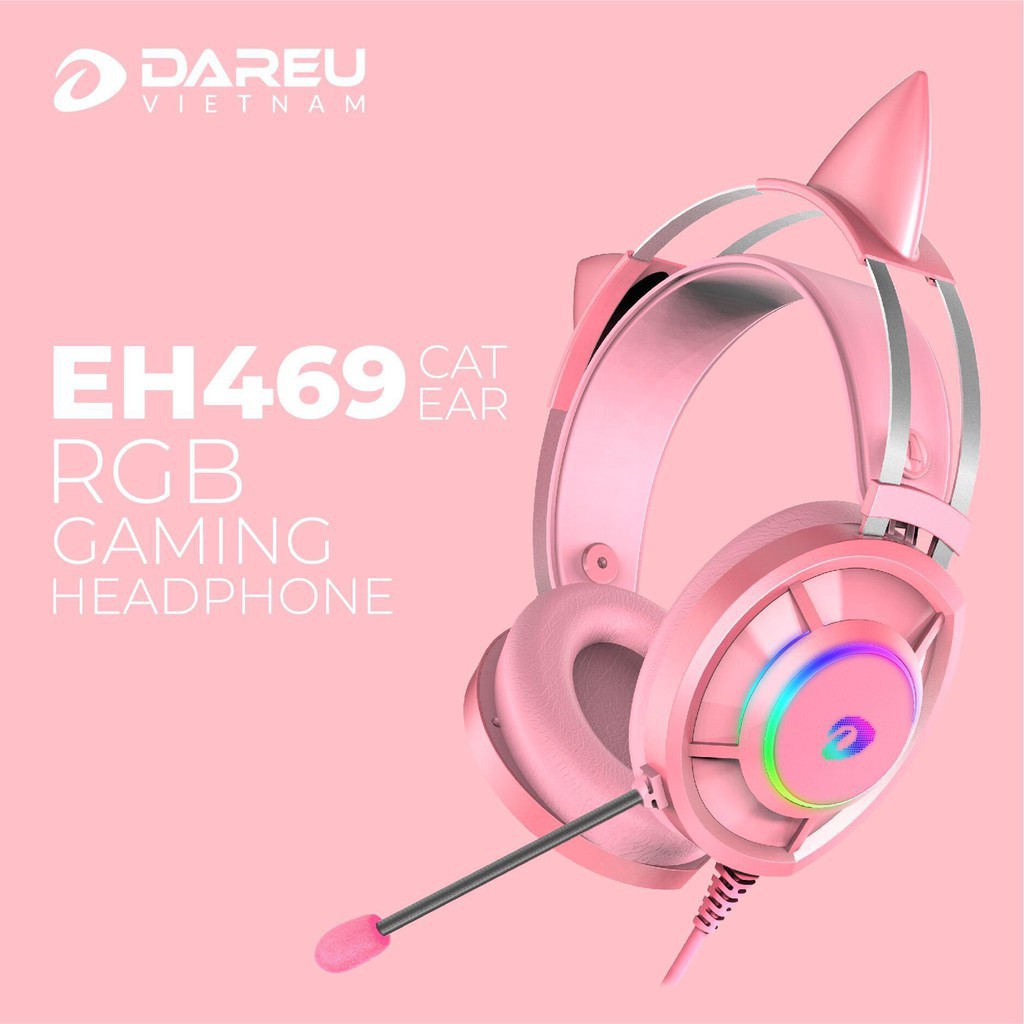 Tai Nghe Gaming DAREU EH722s Pink Âm Thanh 7.1 Jack USB - Tai Nghe Màu Hồng Led RGB | BigBuy360 - bigbuy360.vn