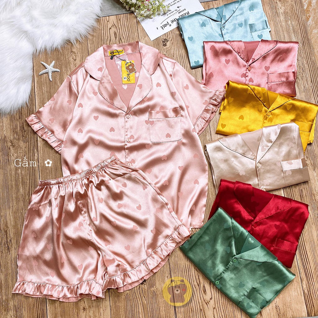 [HOT] Đồ bộ lụa Gấm bèo TIM hàng loại 1
