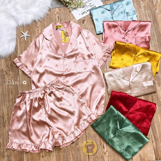 [HOT] Đồ bộ lụa Gấm bèo TIM hàng loại 1