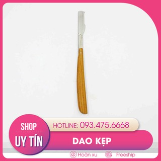 [GIÁ HUỶ DIỆT] DAO KẸP PANH LẮP LƯỠI DAO LAM BẰNG INOX CÁN GỖ KHÔNG GỈ. DÙNG DỂ CẠO RÂU, CẠO LÔNG