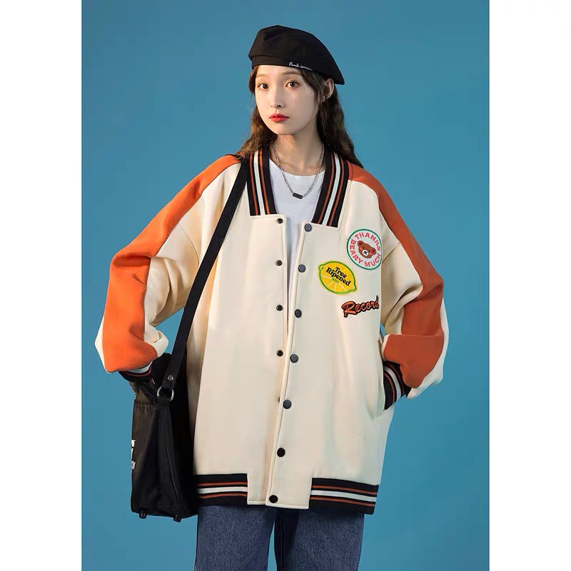 ÁO KHOÁC NỈ NỮ THIẾT KẾ TINH TẾ CỰC ĐẸP THIÊU GẤU SIÊU KUTE CHO CÁC NÀNG HÀNG MỚI