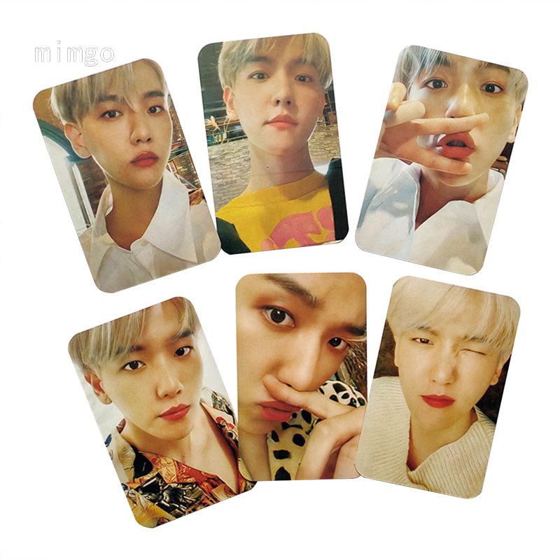 Bộ 6 Bưu Thiếp In Hình Exo Baekhyun Baekhyun Mini Đáng Yêu Mimgo01