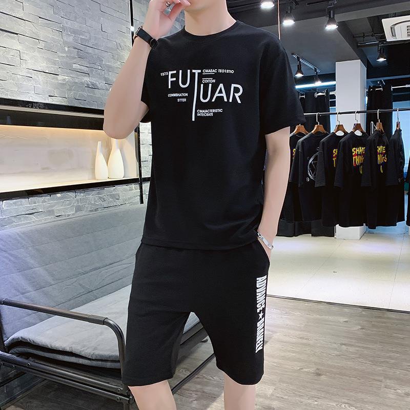 Bộ thể thao nam chất thun mè thái thoáng mát thấm hút mồ hôi mẫu mới 2020