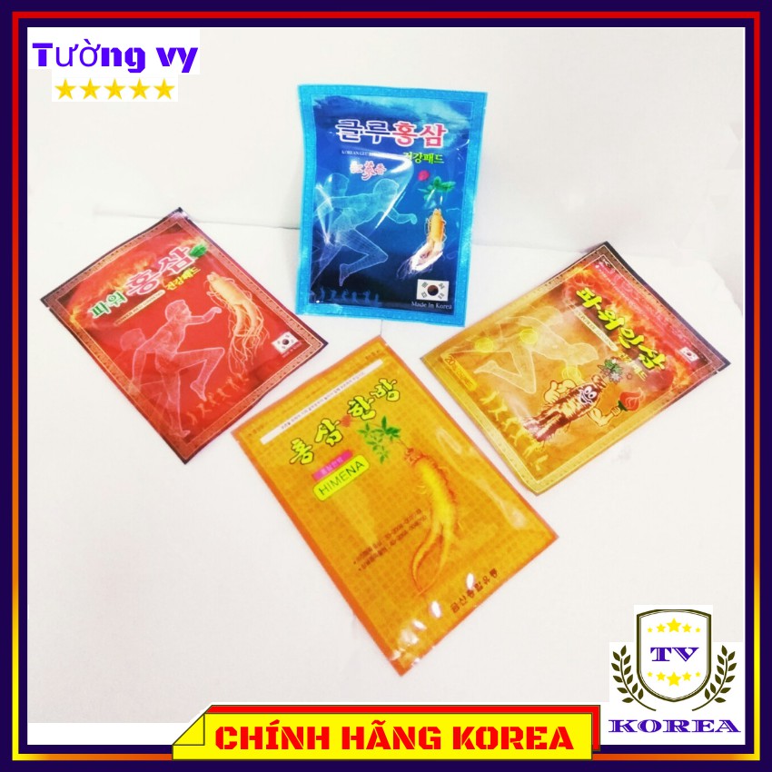 Cao Dán Hồng Sâm Hàn Quốc, Cao Dán Sâm Túi 20 miếng, tuongvykorea