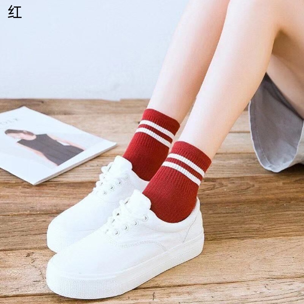 Xj- Tất Sọc Nhiều Màu Sắc Song Song Phong Cách Hàn Quốc Dễ Thương Cho Nữ Sinh