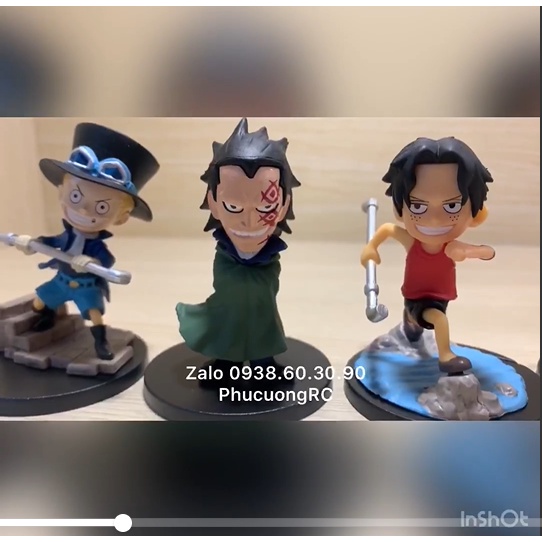 Mô hình nhân vật One Piece Bộ 4 Luffy Ace Dragon Sabo