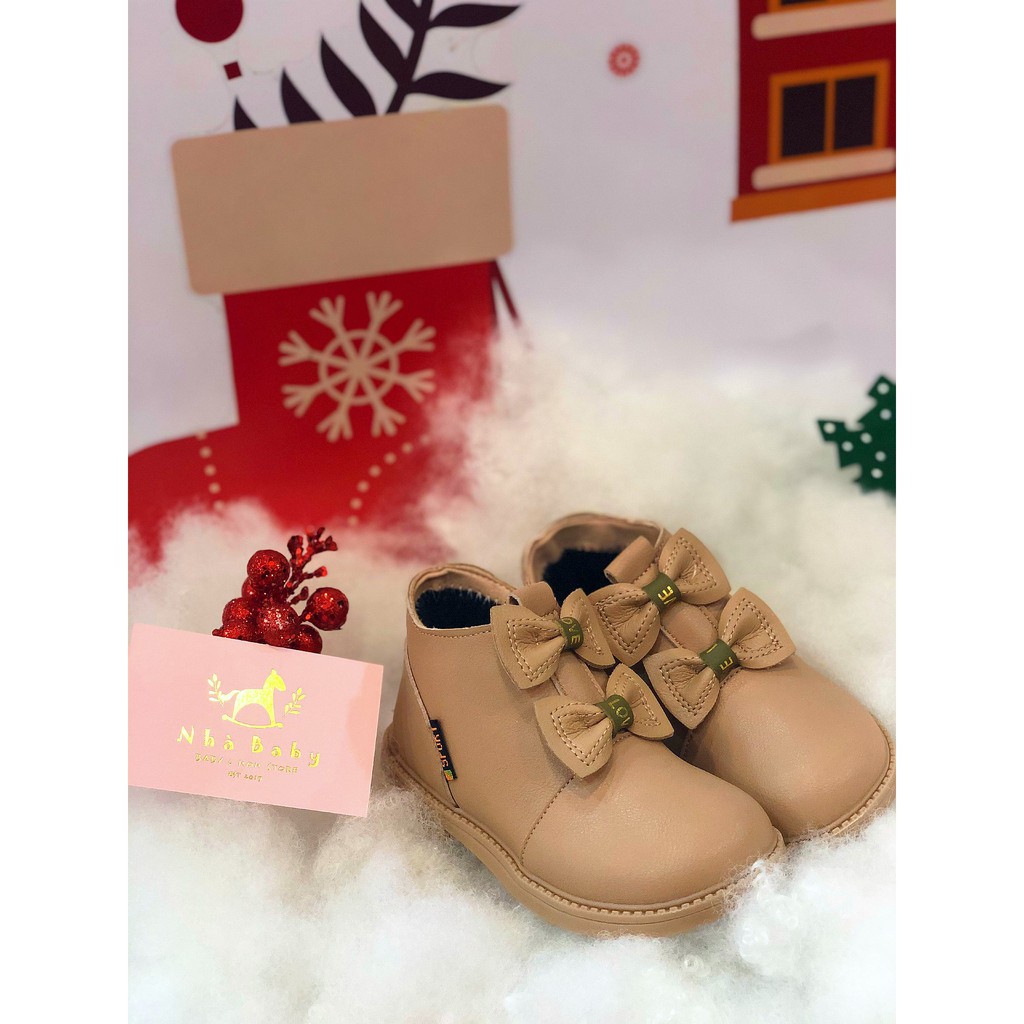 🐰TIỆM NHÀ BABY GIÀY BOOT NÂU CHO BÉ GÁI SIÊU CƯNG THỜI TRANG
