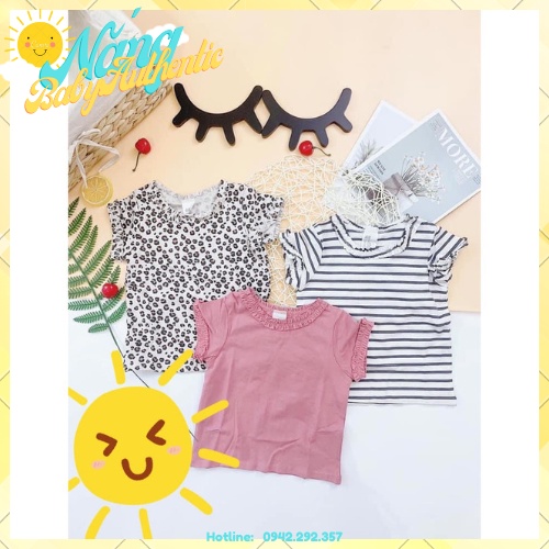 Set áo 3 cái cotton da báo dành cho bé gái từ 9 tháng đến 4 tuổi HM auth