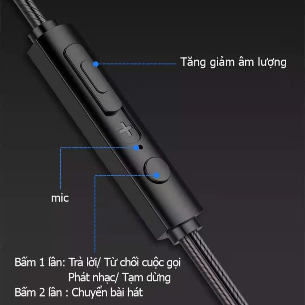 🔥Unico🔥Tai Nghe Gaming Có Dây Nhét Tai Chơi Game Chống Ồn Có Mic In Ear Cho PC iPhone 7 8 Plus Samsung Xiaomi Sony OPPO