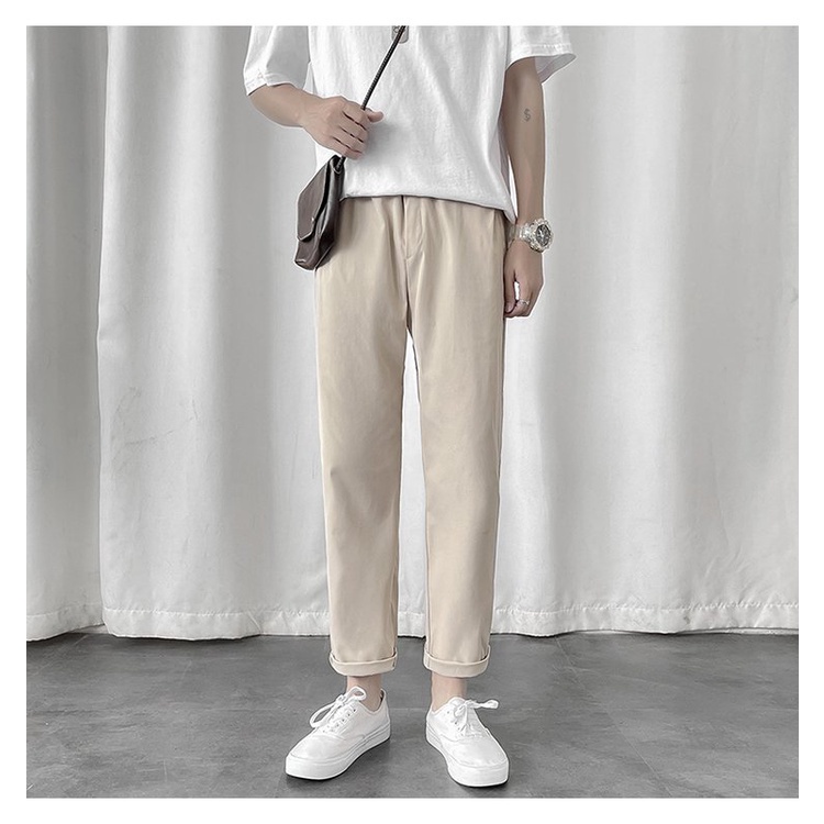 Quần baggy kaki UNIFUN unisex quần baggy basic nam nữ cạp chun ống rộng TT66 phong cách Hàn Quốc