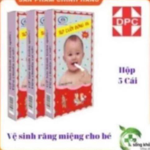 1K Gạc Rơ Lưỡi Đông Pha Hộp 5 Cái- Rơ lưỡi, vệ sinh khoang miệng cho bé, hạn chế tưa lưỡi