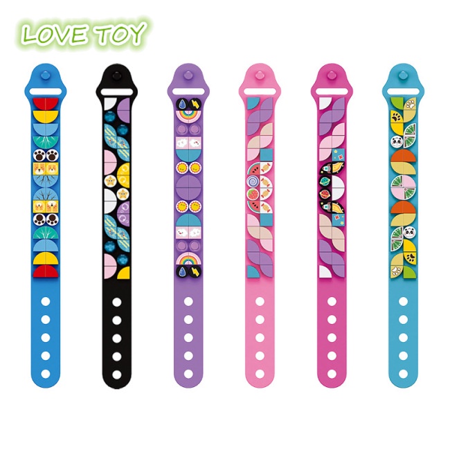 Nkodok Ollie 【Hàng Có Sẵn-COD】Vòng Tay Khối   Dạng Khối Có Thể Điều Chỉnh Dài Làm Quà Tặng Cho Trẻ Em