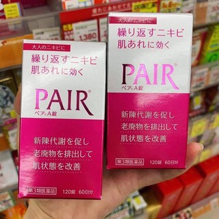 Hộp đựng-Viên giảm mụn pair 120 viên nhật bản